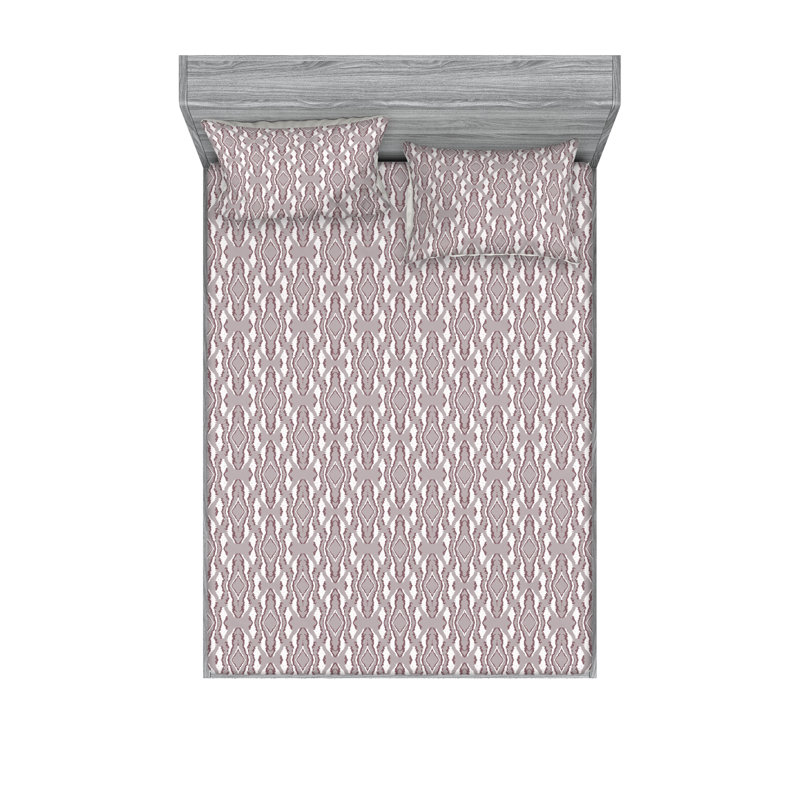 Drap-housse et taie décorative Ambesonne, Ensemble de draps pour grand lit avec 2 taies d'or