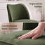 Petites chaises de salle à manger rembourrées en bois massif - Courbe ergonomique et rembourrage moelleux pour espaces multiples-1858175994
