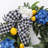 19.7" Artificial Lemon & Hydrangea Flower Wreath, Front Door Hanging Decor for Home, Wall & Window