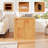 End Table with Charging Station and USB Ports, Modern Bedside Table with Door, Rustic Wood Square Nightstand with Adjustable Storage Shelf for Living Room, Bedroom, Oak Wood-1660675234