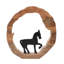 Amanie Figurine décorative sur sculpture ronde en bois pour la décoration intérieure
