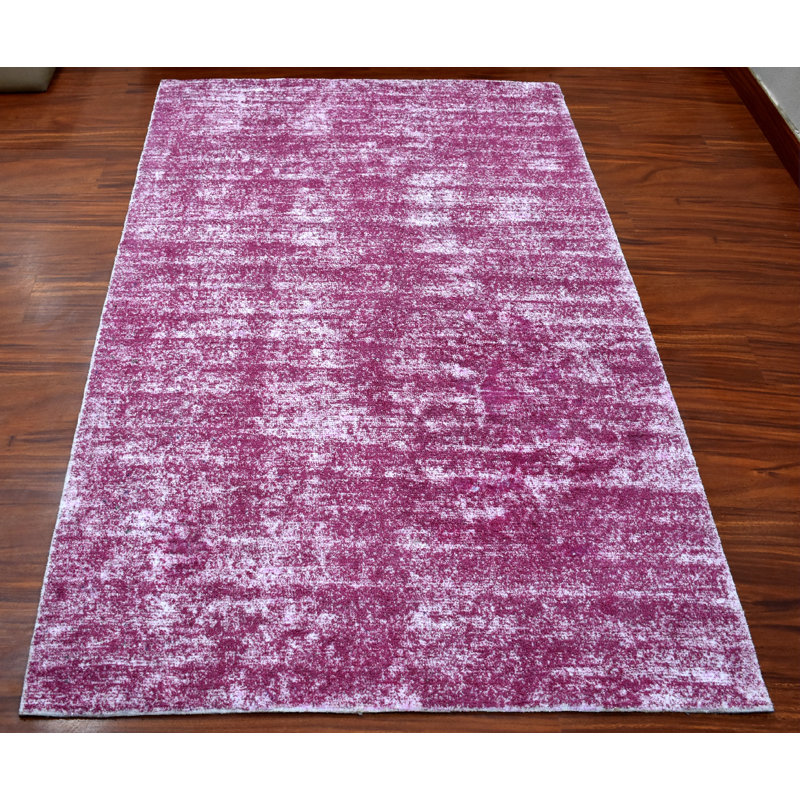 Indoor Rug, Rectangle 4' x 6', Pink 
