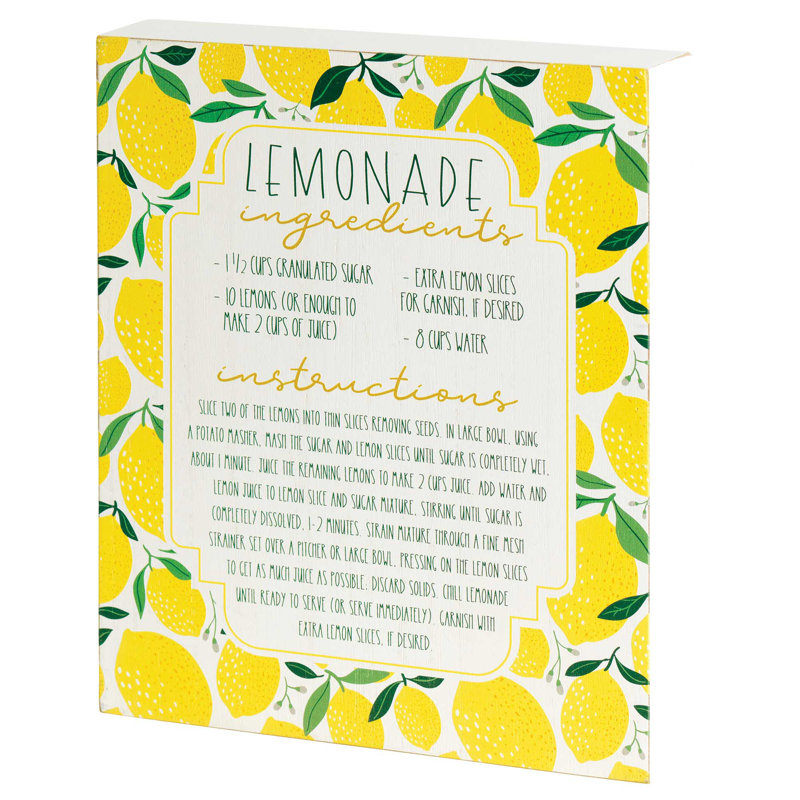 Plaque décorative de limonade