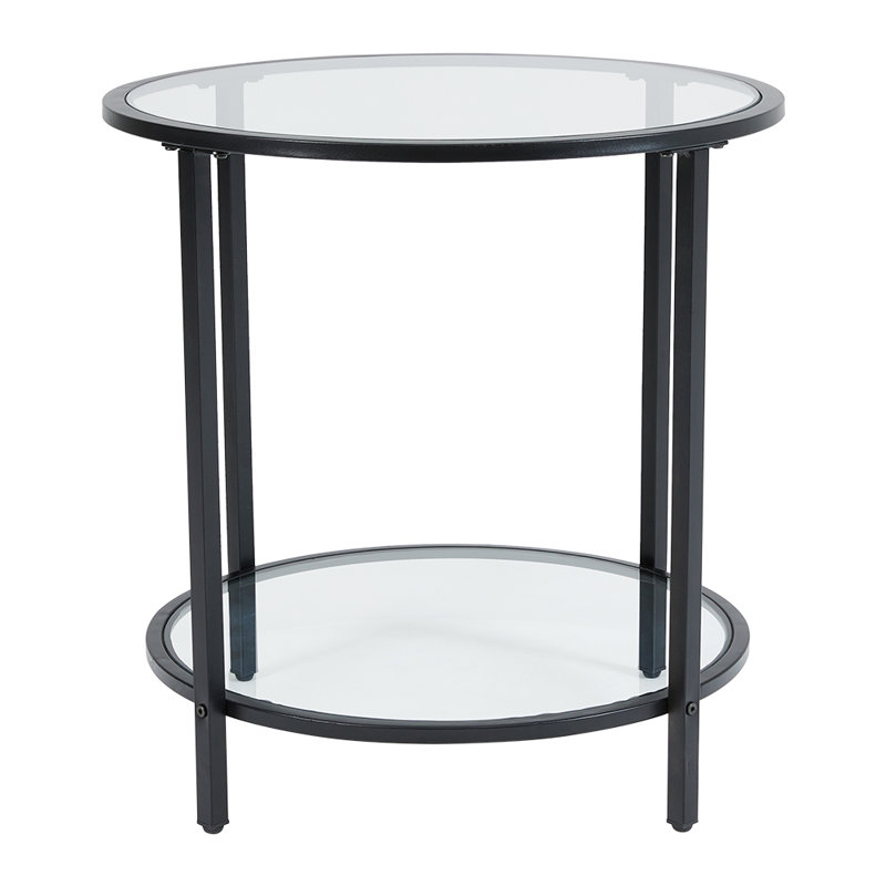 Glass Top End Table