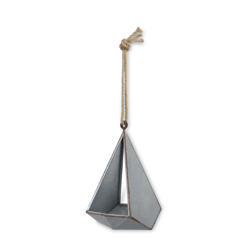Procopio Handmade Metal Pot Planter, 15" H x 9.5" W x 9" D