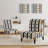 Retro Geometrical Abstract Minimal Pattern VII - Mid-Century Upholstered Slipper Chair