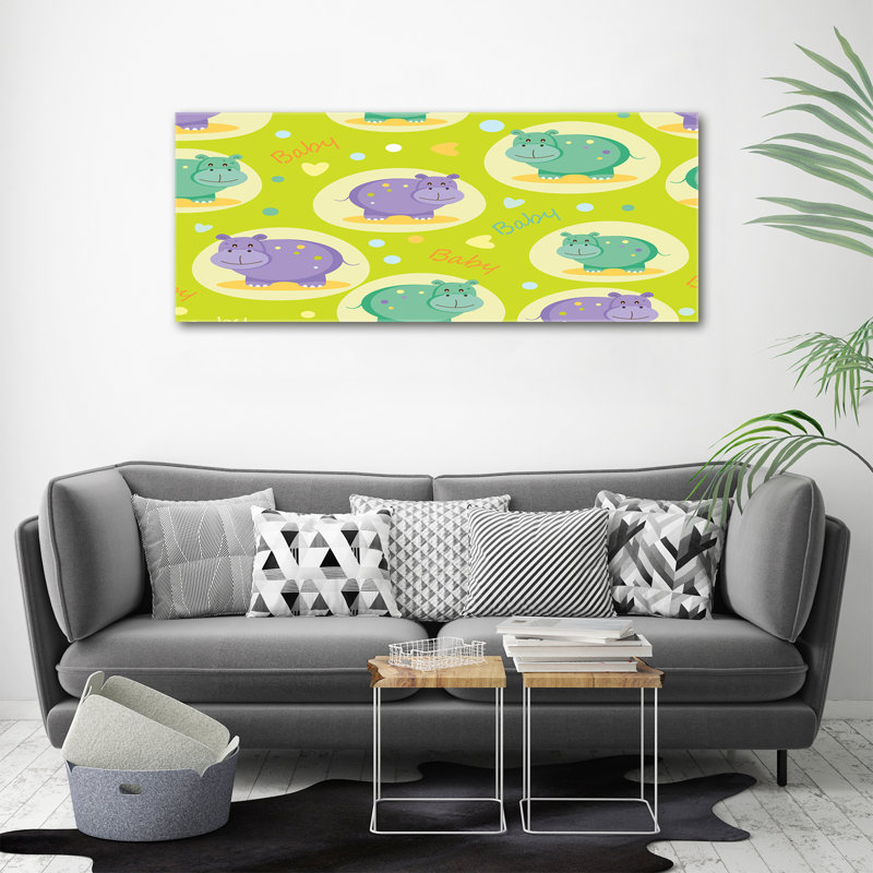 Hippos - Wrapped Canvas Print