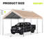 Auvent d'extérieur imperméable à hauteur ajustable 10 'x 15'-129759623