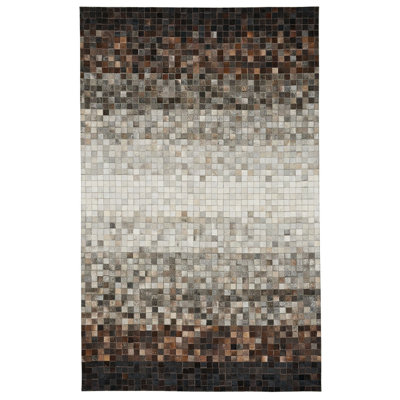 Ramanna Performance Flatweave Leather Animal Print Indoor Rug