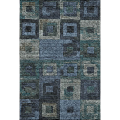 Premium Machine Washable Ducote AMF1142 Geometric Rug