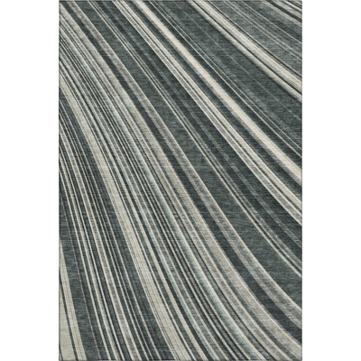Premium Machine Washable Prisco Black Rug