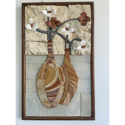 Handmade Plants & Flowers Wall Decor on Stone