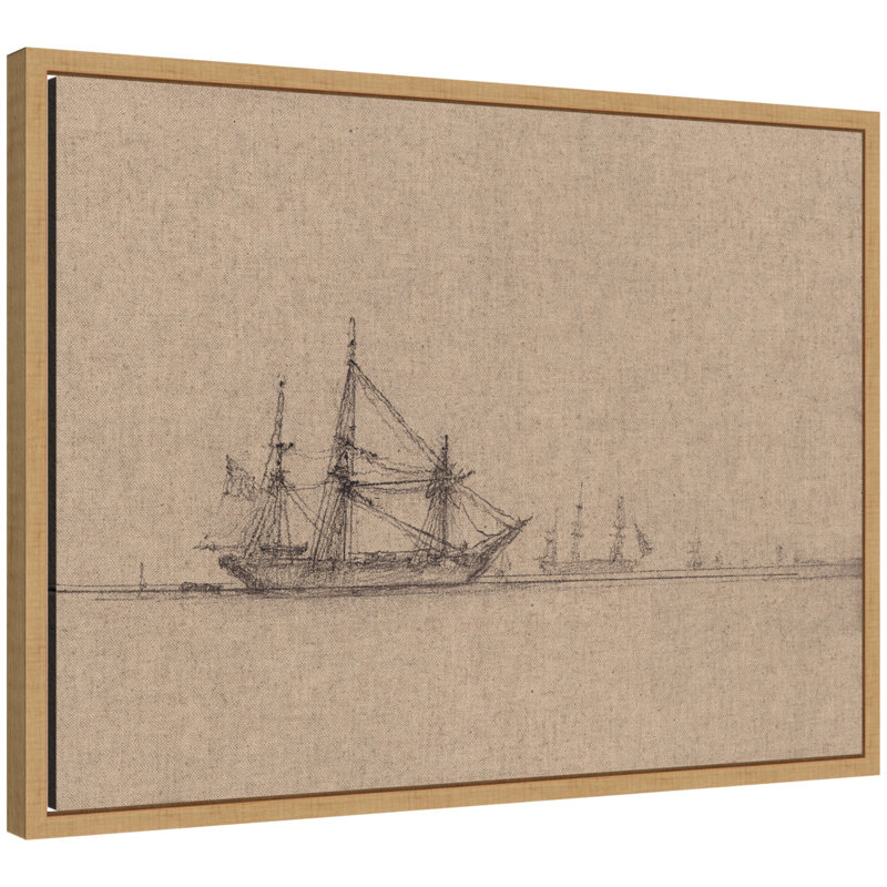 "Croquis de vaisseaux Clarkson Stanfields" par Nostalgia Prints, reproduction d'art sur toile encadrée, Sylvie naturelle