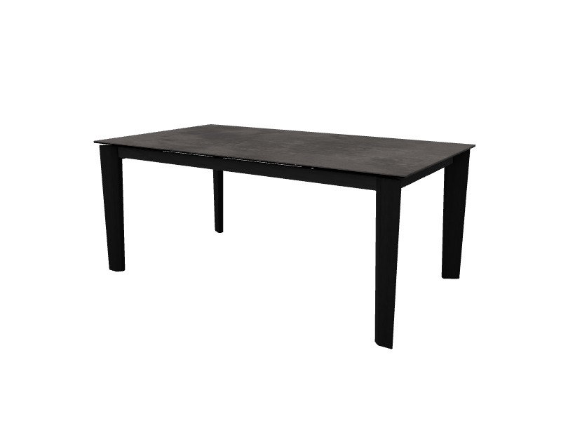 Dogma Extendable Tables, White Marble, Matt Black