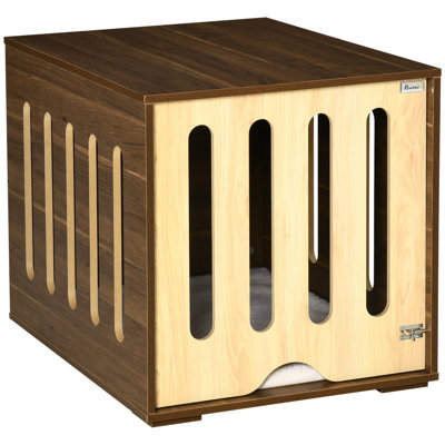 Table de bout pour meuble pour chien avec panneau de porte amovible et amovible en mousse 1pc