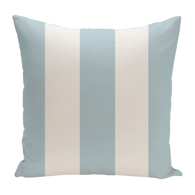 Holiday Brights Striped Reversible Throw Pillow, 20" H x 20" W, Icicle / White