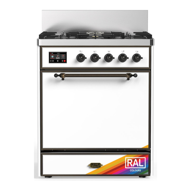 Majestic III Series 30 Inch Dual Fuel Range with 5 Sealed Burners in RAL (Natural Gas, Burnished Trim), Natural Gas