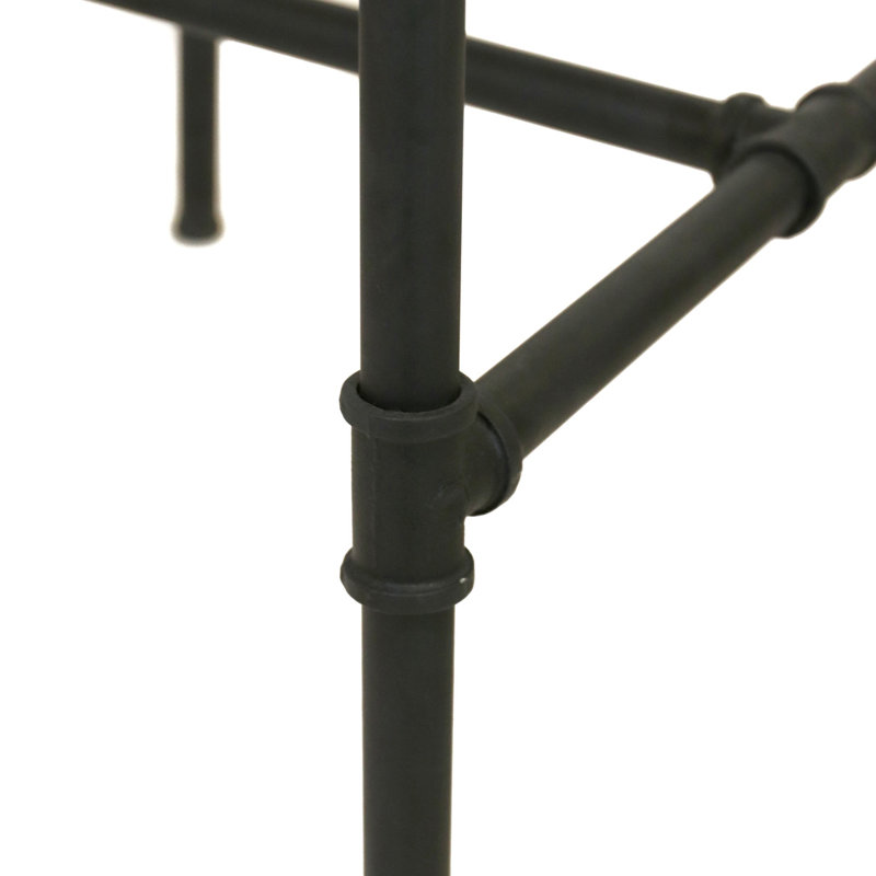 Upholstered Stool with Metal Frame