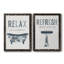 Palm Bath I - Ensemble de 2 encadrements d'art textuel sur toile-779011584-779011586