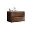 Meuble-lavabo de salle de bain 30 po en noyer - lavabo en céramique, rangement intérieur abondant, armoire à tiroirs silencieux avec évier, compartiment de rangement intérieur généreux, tiroirs, contemporain-408336342-408336343