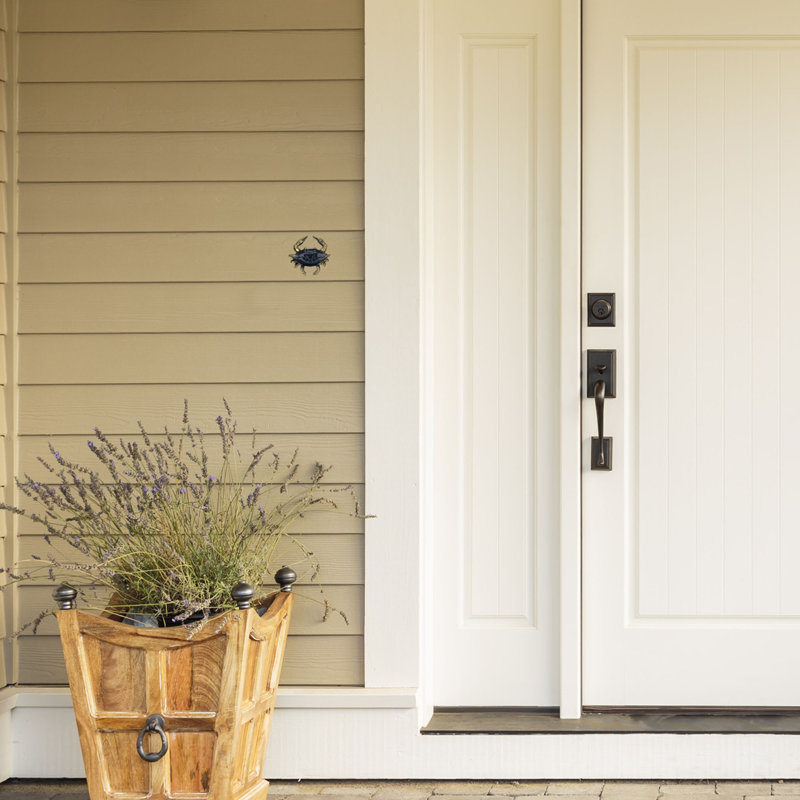 Blue Crab Push Button Doorbell, Brass