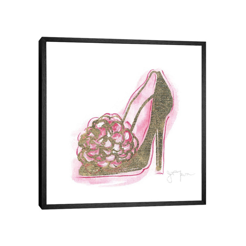 Golden Shoe II by Tava Studios - Gallery-Wrapped Canvas Giclée on Canvas, 45.72 cm H x 45.72 cm W, Black Framed