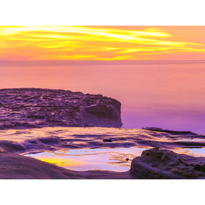 Smoothie Sunset In Ocean Beach, San Diego Print by Brian Mc Clean, Wrapped Canvas, 24" H x 32" W