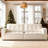 95.2 Inch Genuine Leather Sofa with High Density Foam, Modern 3 Seater Couch for Living Room