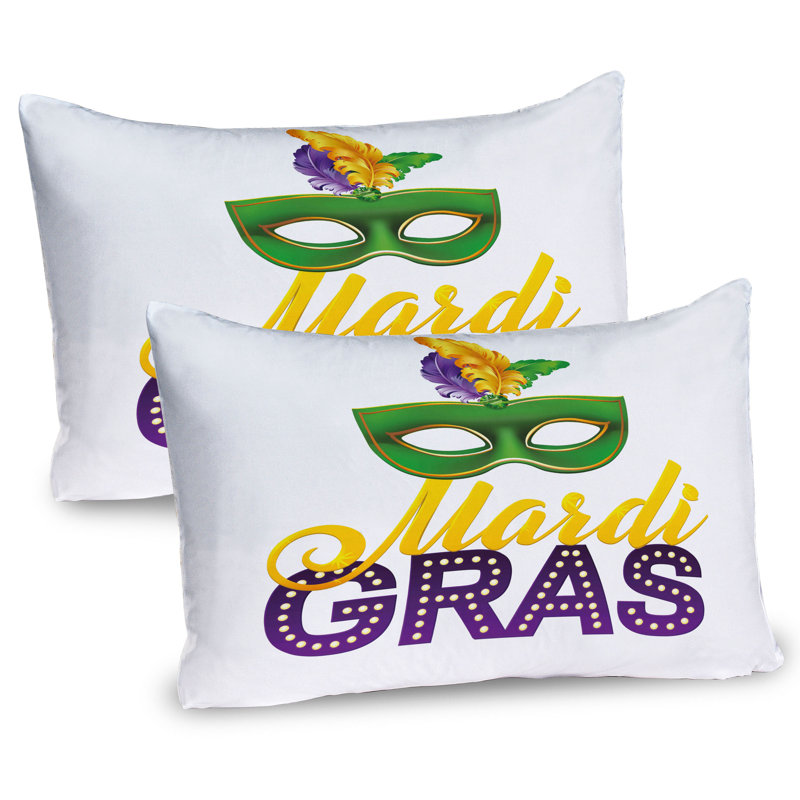 Ensemble de 2 taies décoratives Ambesonne Mardi Gras, H 20 po x l 26 po
