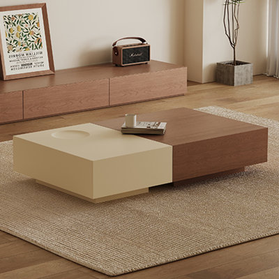Table basse en rondins de bois