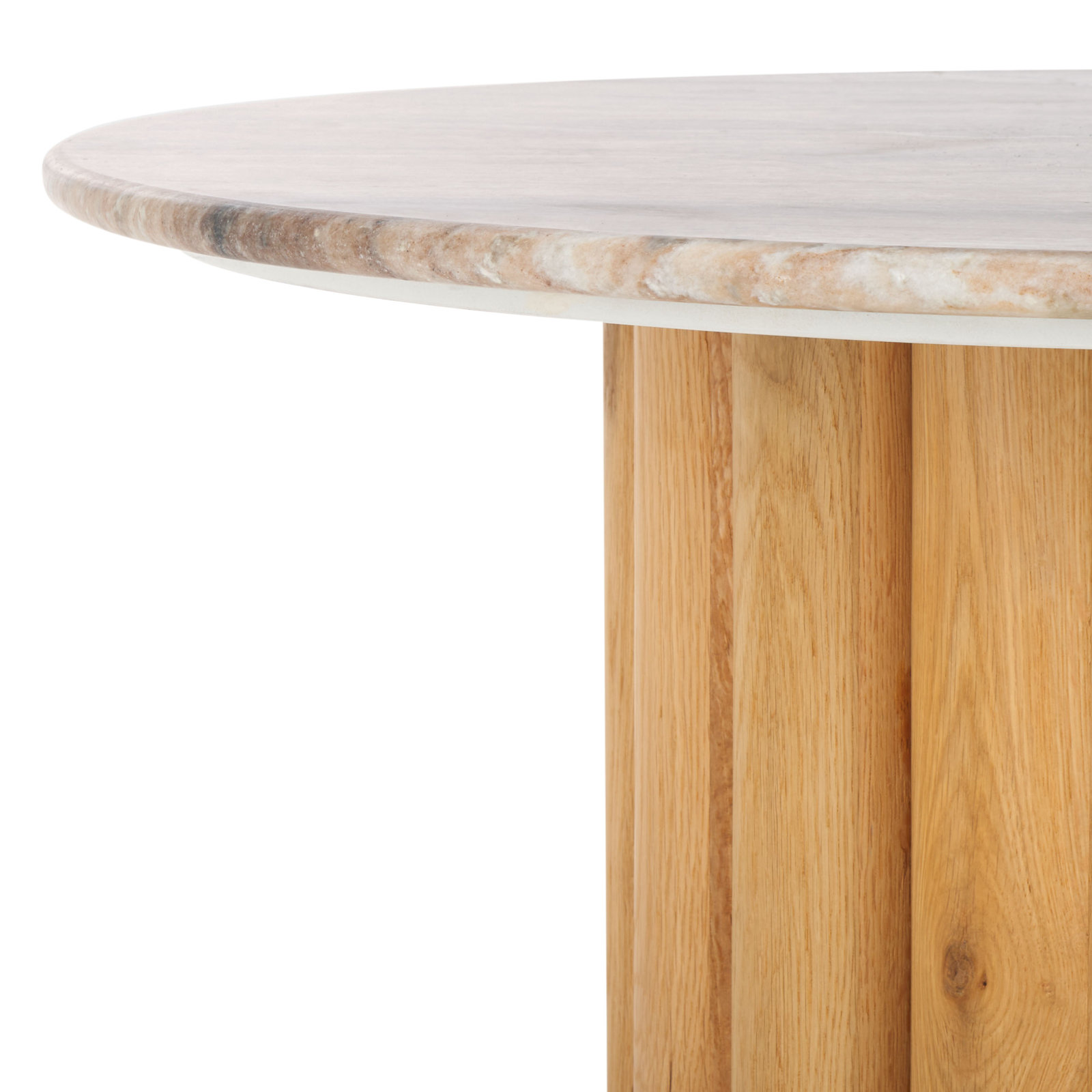 Poul Marble Top Coffee Table, Natural, Brown