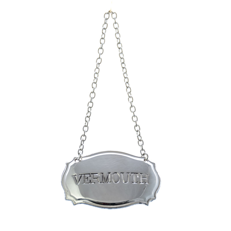 Decanter Label Chippendale Design Vermouth