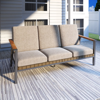 Bertolde 76'' Wide Patio Sofa with Cushions