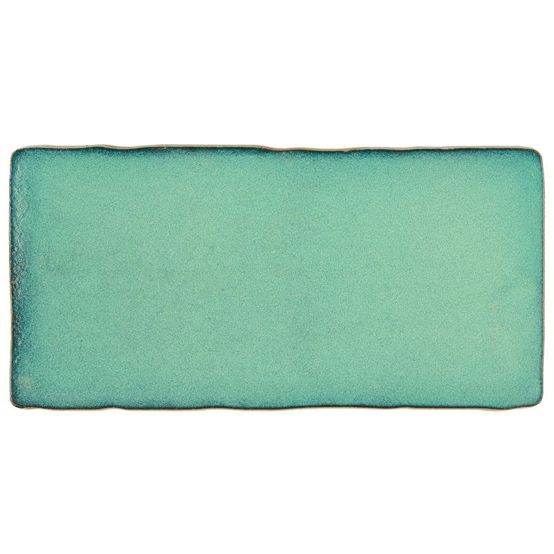 Carrelage mural rétro en céramique 3 "x 6" Merola, Laval Verde spécial