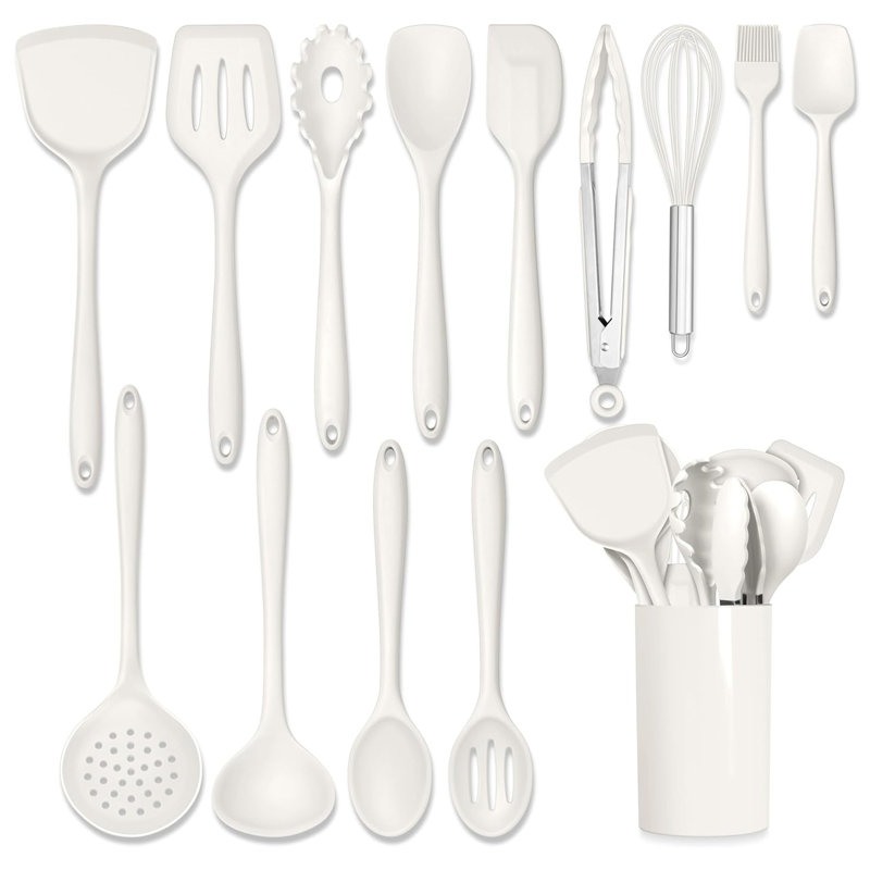 Ensemble d'ustensiles de cuisine 14 pièces, 14 pièces, blanc