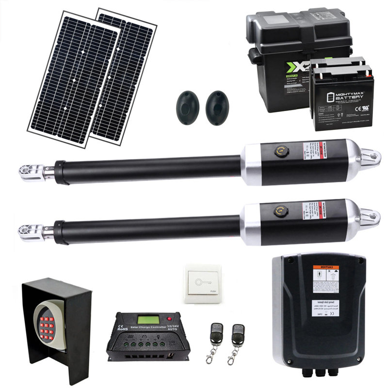 Heavy-Duty Dual Swing Wireless Gate Opener Kit