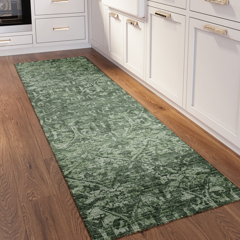 Fenwick Washable Oriental Indoor / Outdoor Rug, Rectangle 2'3" x 7'6"