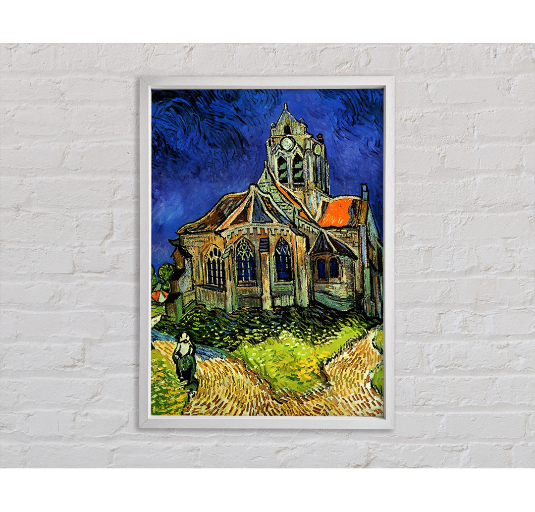 Van Gogh Die Kirche von Auvers - Einzelner Bilderrahmen Kunstdrucke auf Leinwand