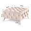 Whitby 80cm Wide Velvet Tufted Square No Pattern Footstool Ottoman-1013612817-1013612816