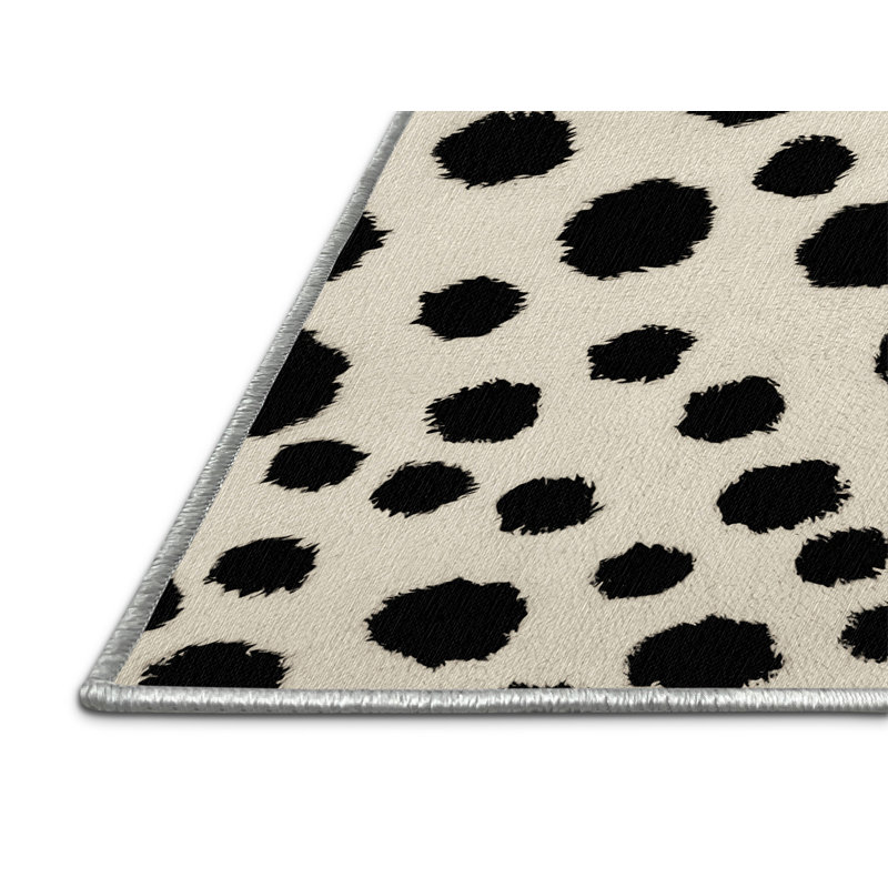  Tapis lavable pour chien dalmatien, Rectangle 2 pi x 3 pi