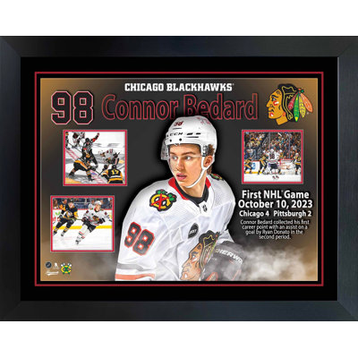 Connor Bedard, premier match encadré, Blackhawks