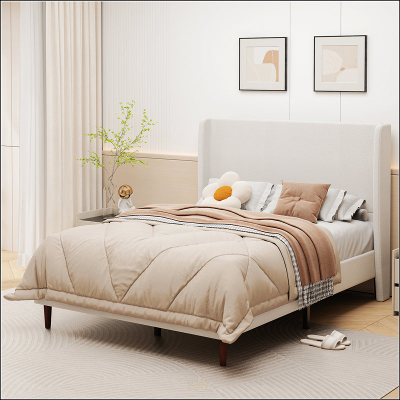 High Headboard Upholstered Bed