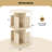 2 PCS 2-Tier Rotating Bookshelf 360° Display Rack Dividers & Anti-falling Baffles Natural-1105594726-1105594725