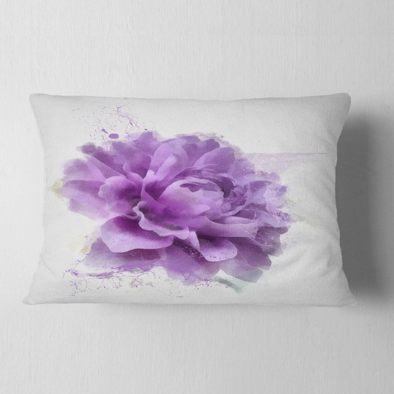 Coussin lombaire floral rose
