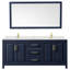 Ensemble de meuble-lavabo double 80 po avec dessus en quartz et miroir Daria-100501962-100481643-100481644