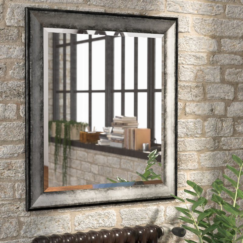 Barkat Flat Wall Mirror, 42.5" H x 36.5" W