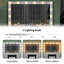 Dressing Table with Power Outlet and LED Mirror, 11 Drawers, 3 Lighting Modes, Glass Top, Stool-1584534461
