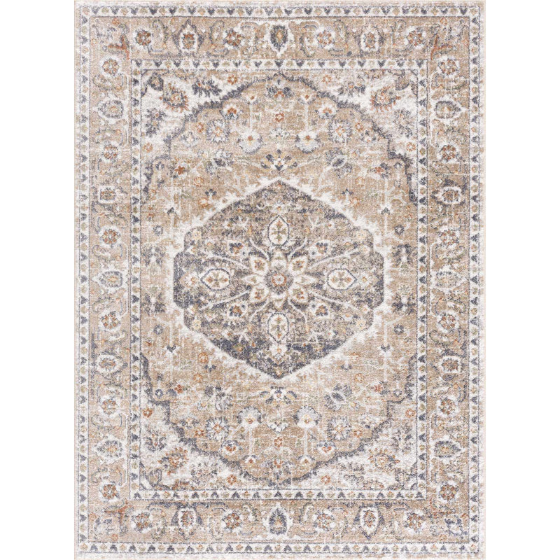 Tapis oriental brun / noir Oveda, Rectangle 5 pi 3 po x 7 pi