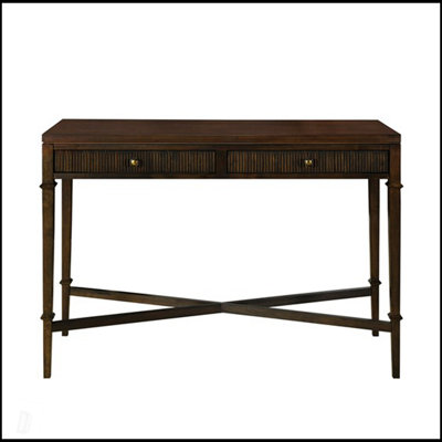 Console cannelée à 2 tiroirs avec design bord de mer, parfaite pour les espaces de vie organisés et élégants.