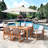 6 Piece Set, Weston Table with 4 Chairs, 10-Foot Rectangular Umbrella White-90563801-122872627